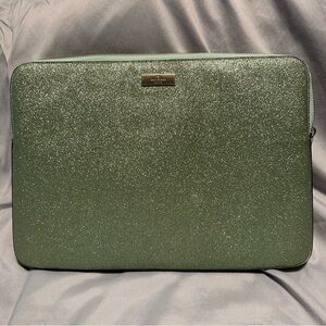 kate spade Glittery Sage Green Laptop Sleeve